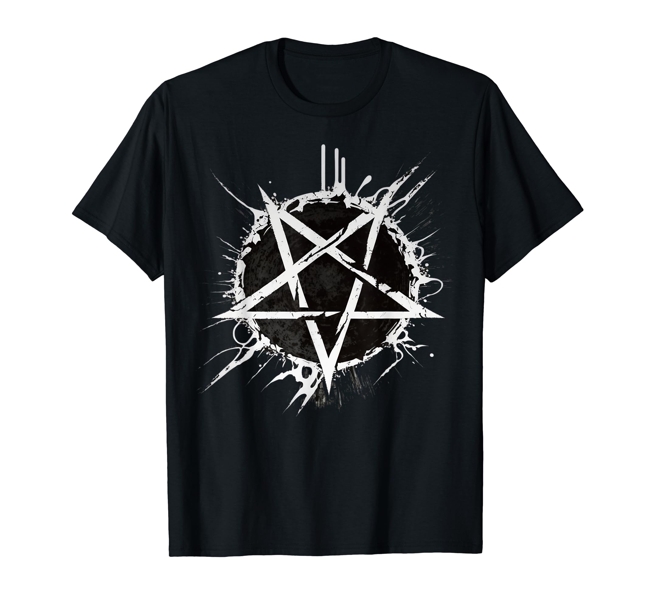 Satan Dark Art and Gothic Blackcraft PentagramSatanic Baphomet Pentagram T-Shirt