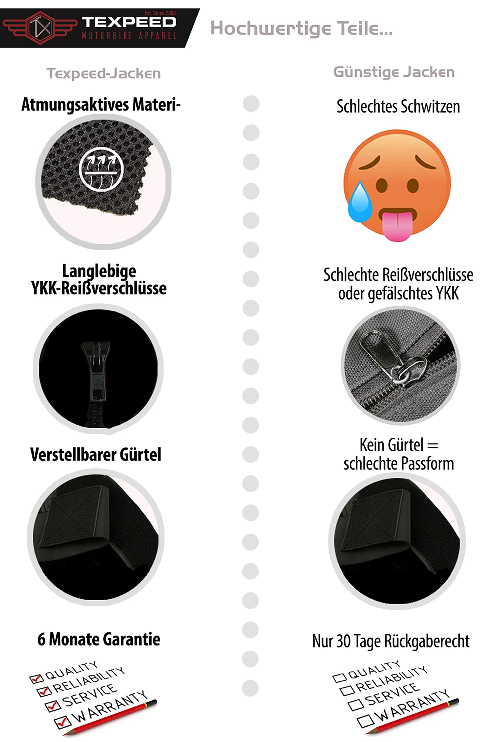 Texpeed - Kinder Motocross jacke mit Rückenprotektor für sportliche Aktivitäten - Brustschutz - Schwarz - L