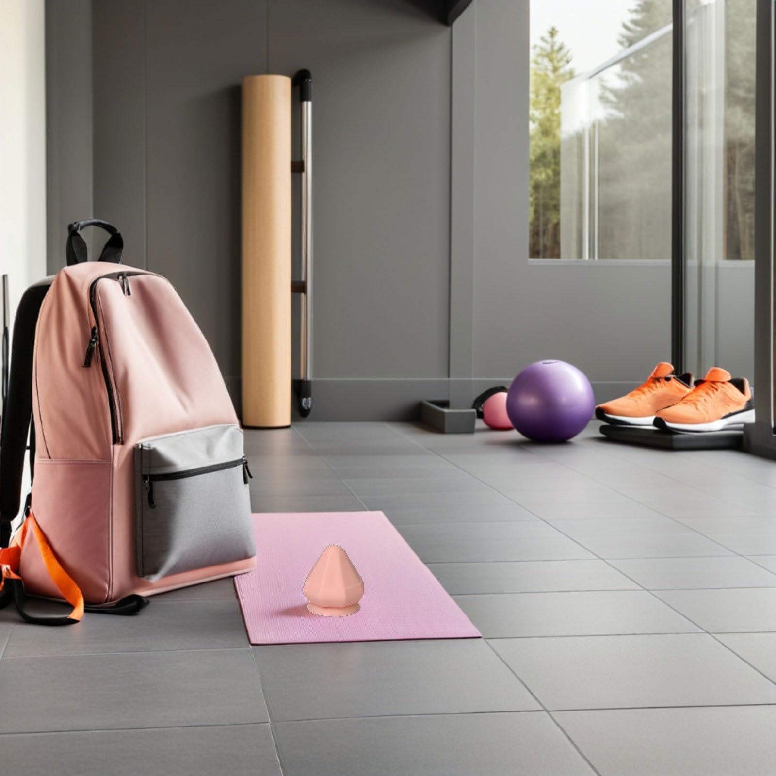 UPKOCH 2 palline massaggianti per muscoli montabili - Rullo massaggiante da parete con, punto di innesco, muscolare per schiena e gambe, per casa, viaggio, palestra, 2,9x2,7 pollici
