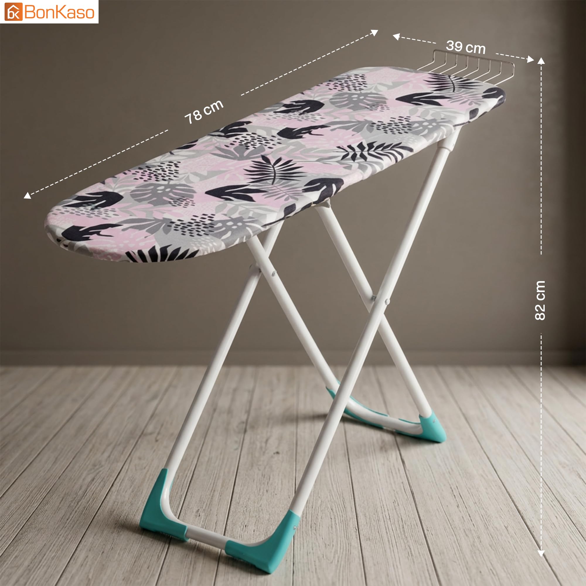 BonKaso Foldable Ironing Board - Pink -3