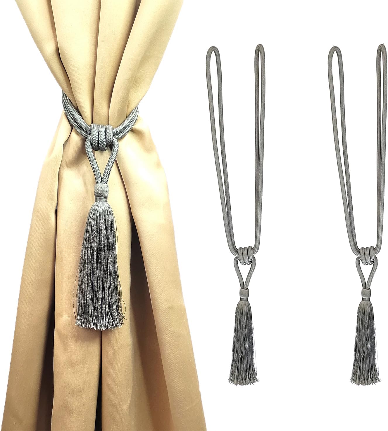 Amazon.com: MALOINTEX 2 Pack Curtain Tiebacks, Small Handmade Elegant ...