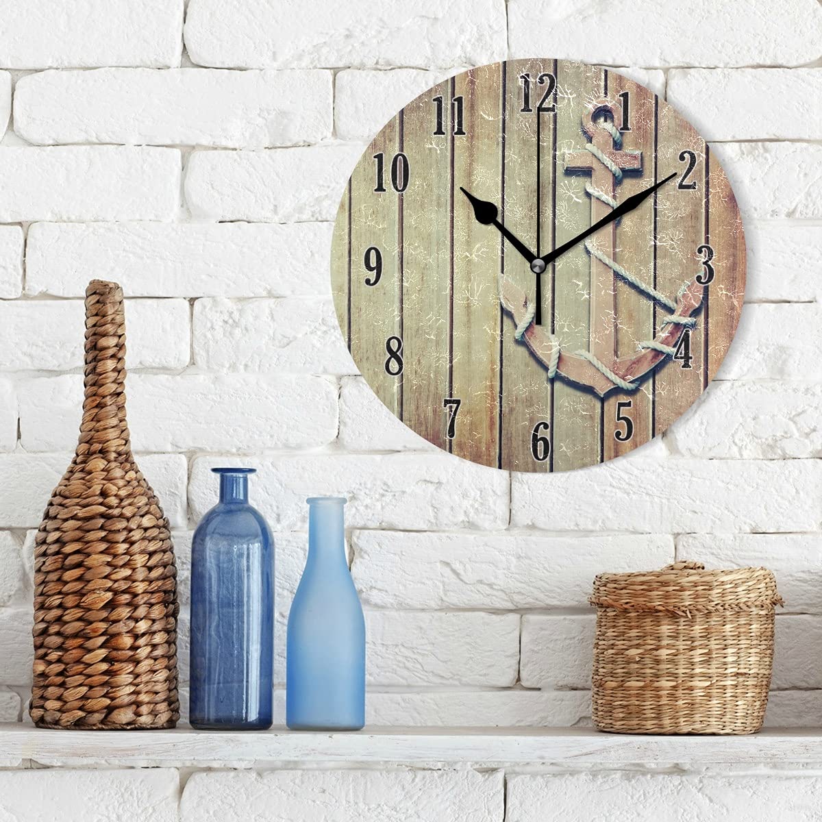 Mnsruu Orologio Da Parete Teschio E Fiori – Design Gotico Romantic – Acrilico 24 Cm – Silenzioso