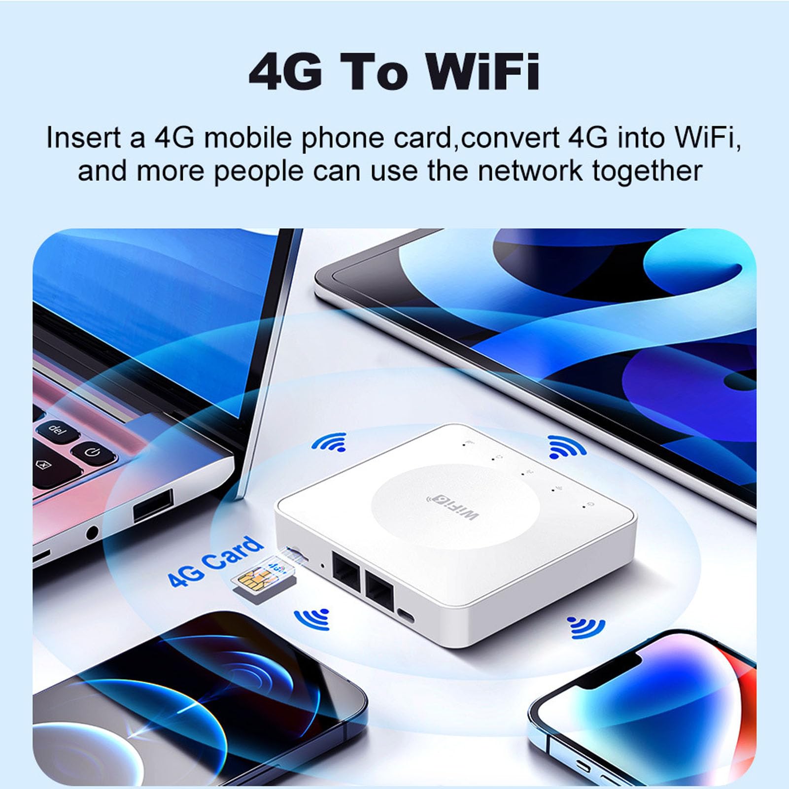 Zunate Przenośny Router 4G WiFi z Hotspotem, Duża prędkość dla Biur 32 Połączone Urządzenia w Podróży
