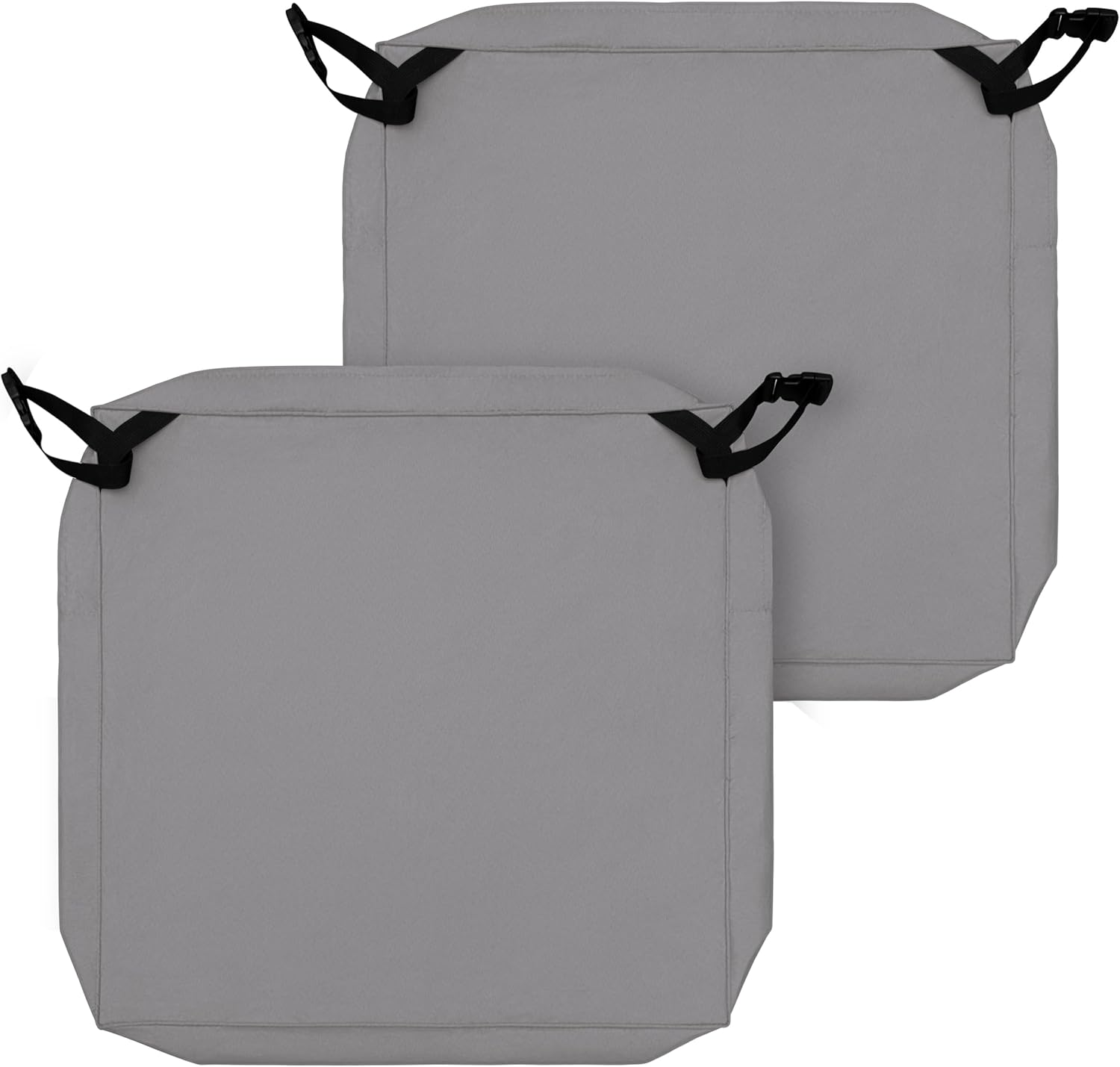 Easy-Going Paquete de 2 fundas de cojín impermeables para asiento de patio de 22 x 20 x 4 pulgadas, paquete de 2 fundas de cojín de repuesto