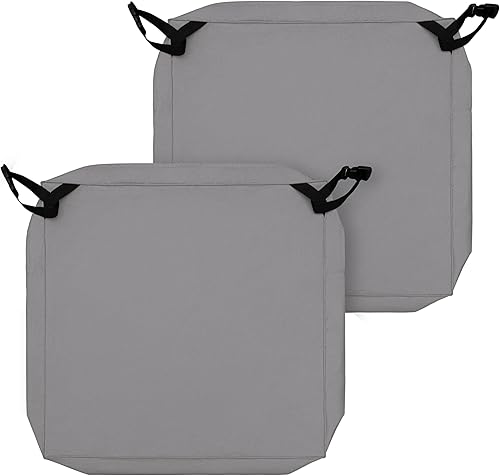 Easy-Going Paquete de 2 fundas de cojín impermeables para asiento de patio de 22 x 20 x 4 pulgadas, paquete de 2 fundas de cojín de repuesto