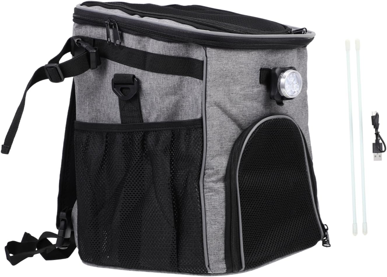 BESPORTBLE Folding Pet Bike Carrier Bag for Dogs Outdoor Pouch Convenient Backpack for Travel and Hiking Removable Storage Grey