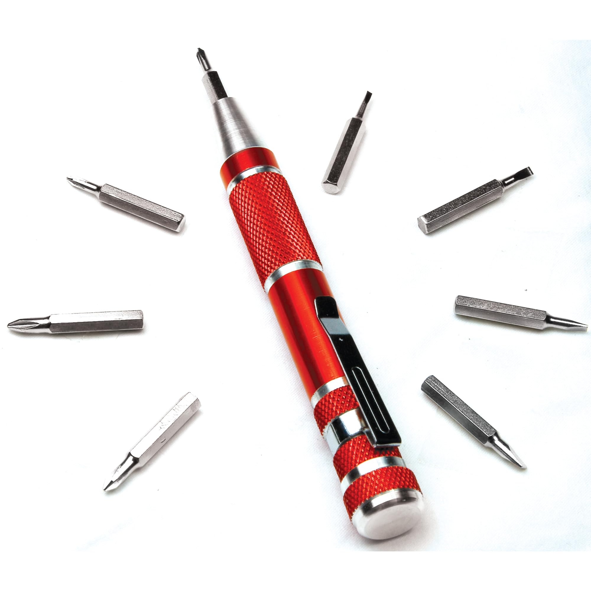 Performance Tool W9147 9-Piece Red Precision Screwdriver Set (Sold as 1 Screwdriver Set)