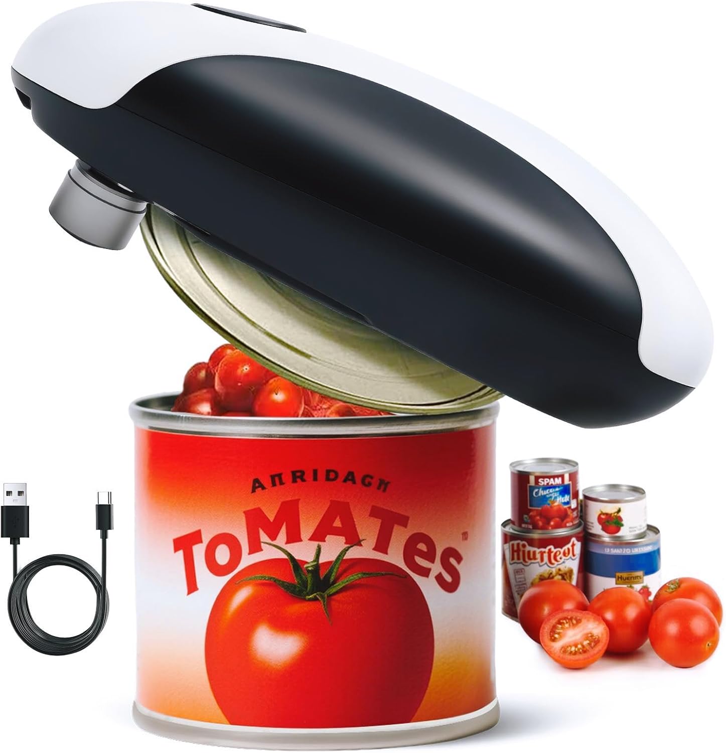 Rechargeable USB-C Electric Can Opener: Ideal Gift for Seniors & Kids