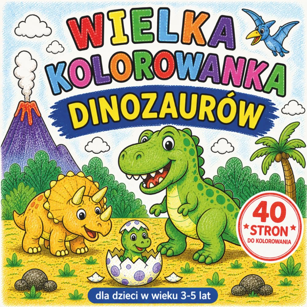 Wielka Kolorowanka Dinozaurów