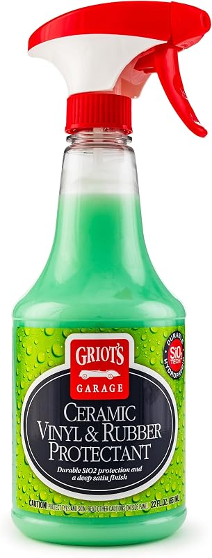 Griot's Garage Protector de caucho y vinilo cerámico para detalles de automóviles, restaurador y protector para tableros, paneles de puertas, neumáticos, molduras exteriores, molduras y más, 10821, 22 oz