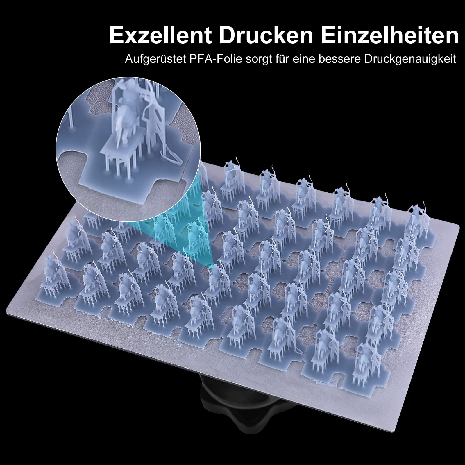 ELEGOO 5 szt. PFA Release Film akcesoria do drukarki 3D, części zamienne do drukarek żywicznych 3D ELEGOO Saturn 2/Saturn 3/Saturn 4 Ultra 273 x 176 mm x 0,127 mm