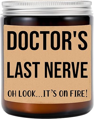 Doctor's Last Nerve - Vela personalizada para médico, regalo divertido para médico, regalos para médicos, regalo de cumpleaños para médico