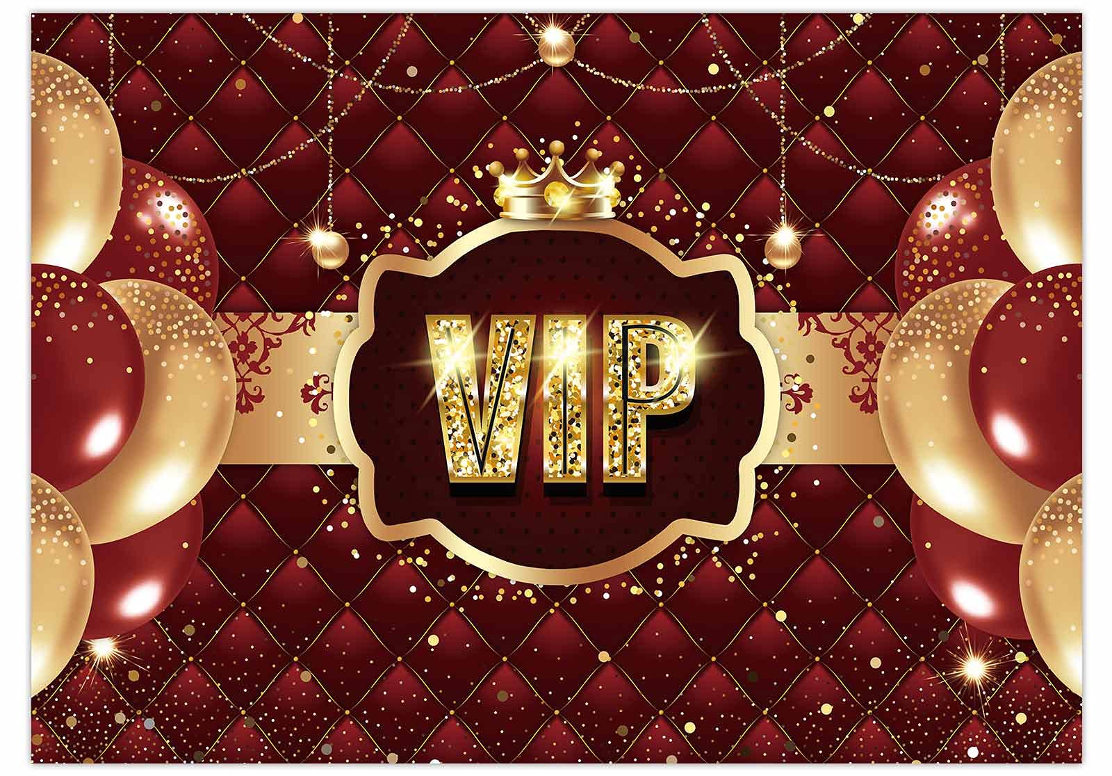 Buy Funnytree 7x5FT VIP Party Backdrop for Birthday Royal Crown Red ...