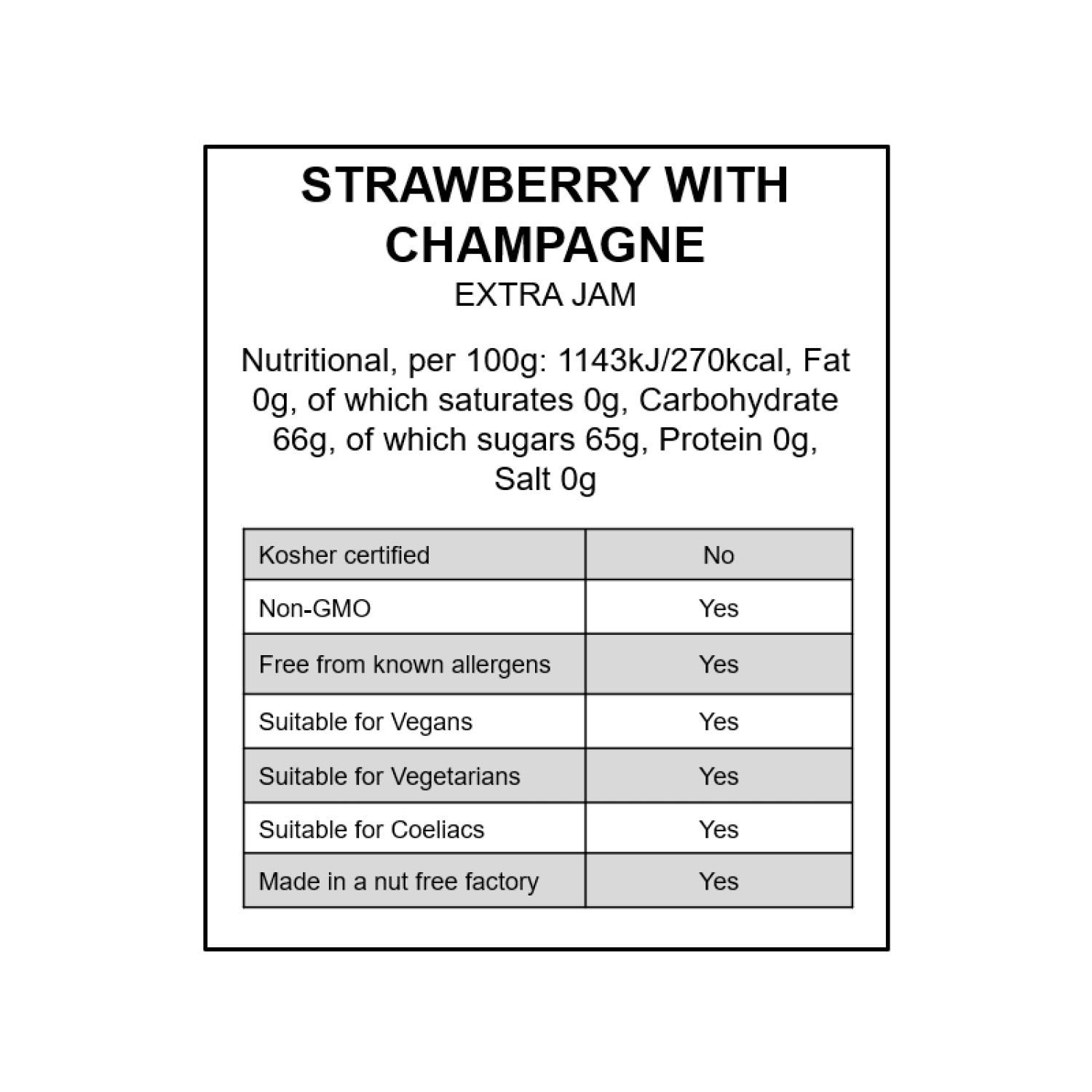 Mermelada de Fresas & Champagne 340gr. Tiptree. CAJA 6 UNIDADES (340gr x 6)