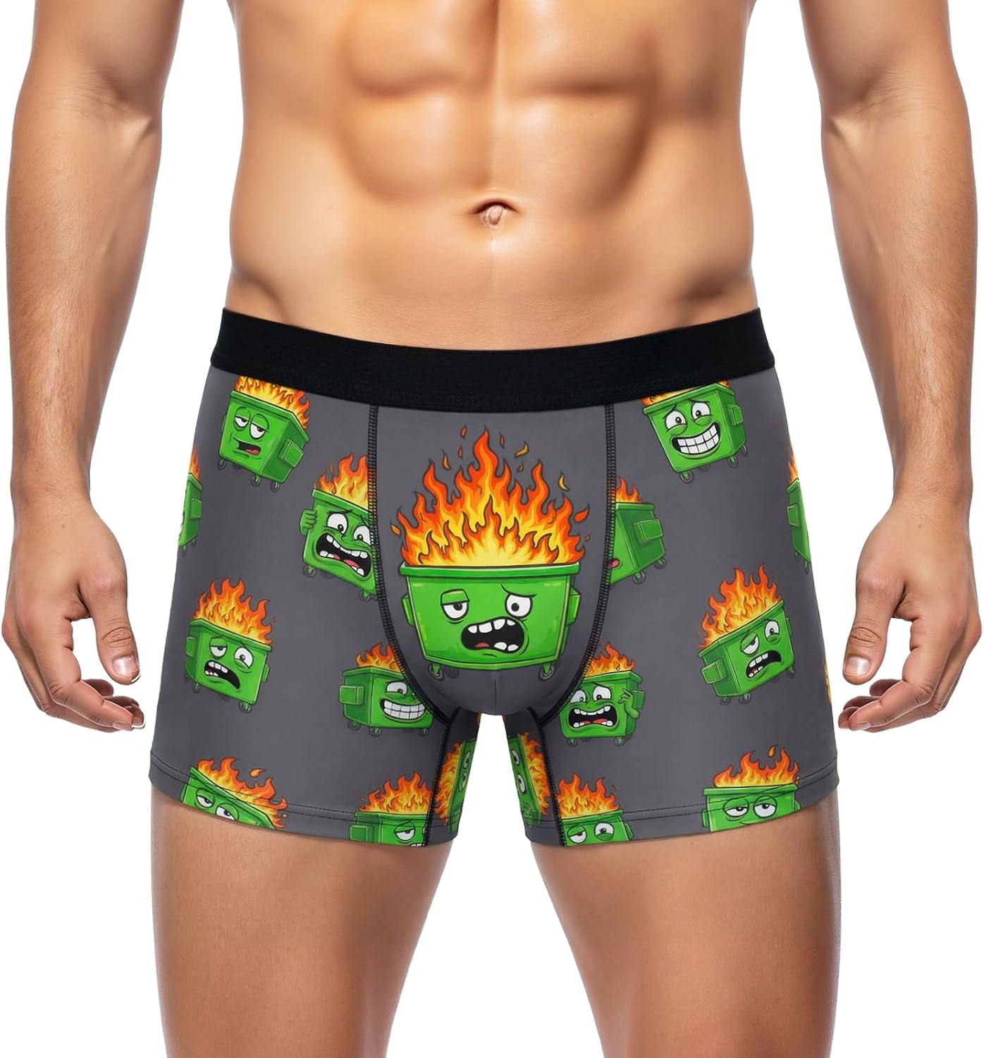 Funny Boxers for Men Novelty Hotdog Dumpster Underwear Men's Briefs Shorts for Father's Day Gag Gifts Adults Prank