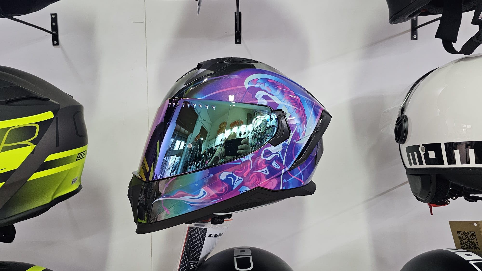 Casco Integrale da Donna 311S Blast Viola con Visiera Iridium, Taglia S 55/56
