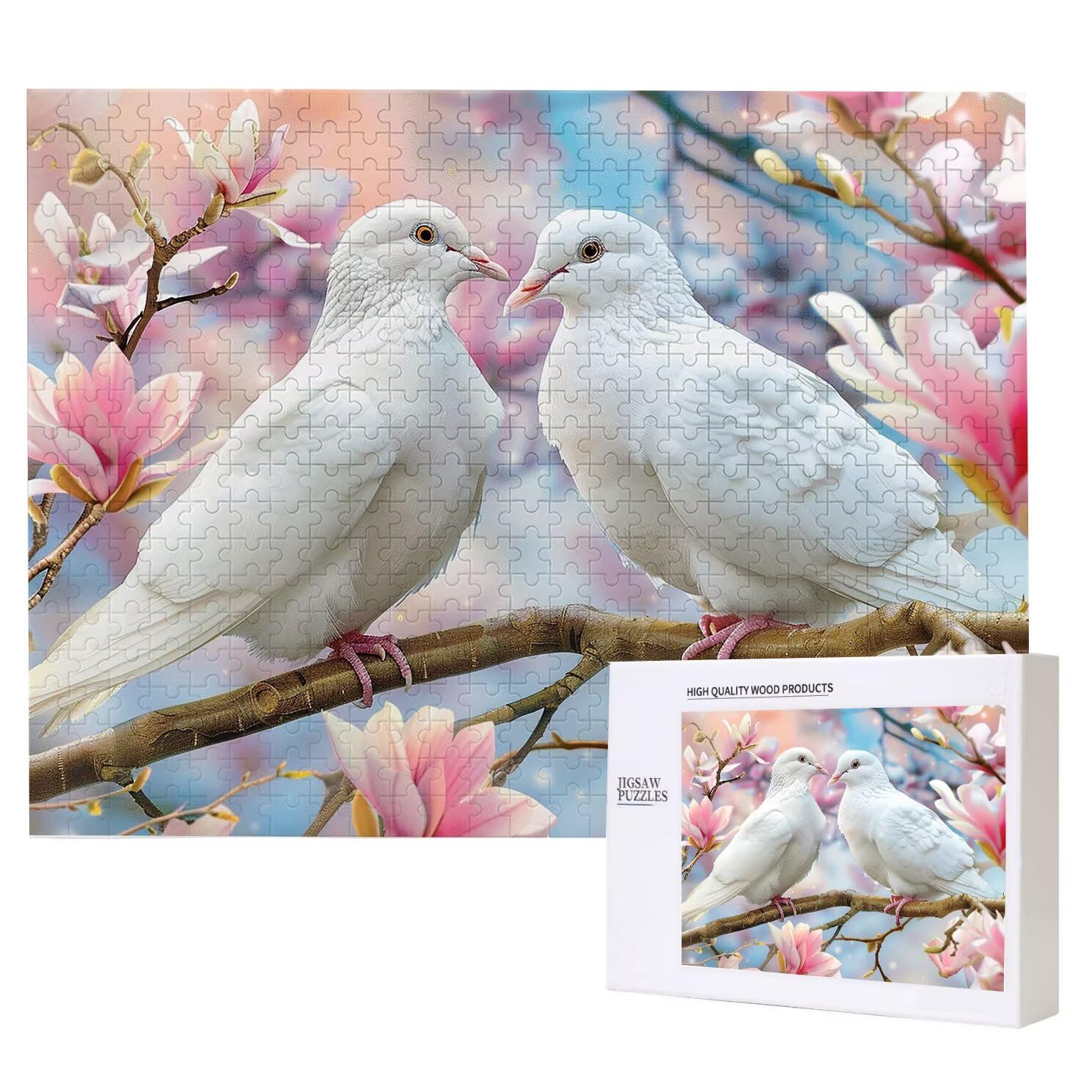 Puzzle de 4000 Piezas,Rompecabezas Adultos,Imposible,Difícil,Desafiante,Juegos de Rompecabezas DIY Toda la Familia,Regalos Mujeres,Regalos Hombres,Pasatiempo Creativo,Tema: Paloma Blanca Animal K0F-1