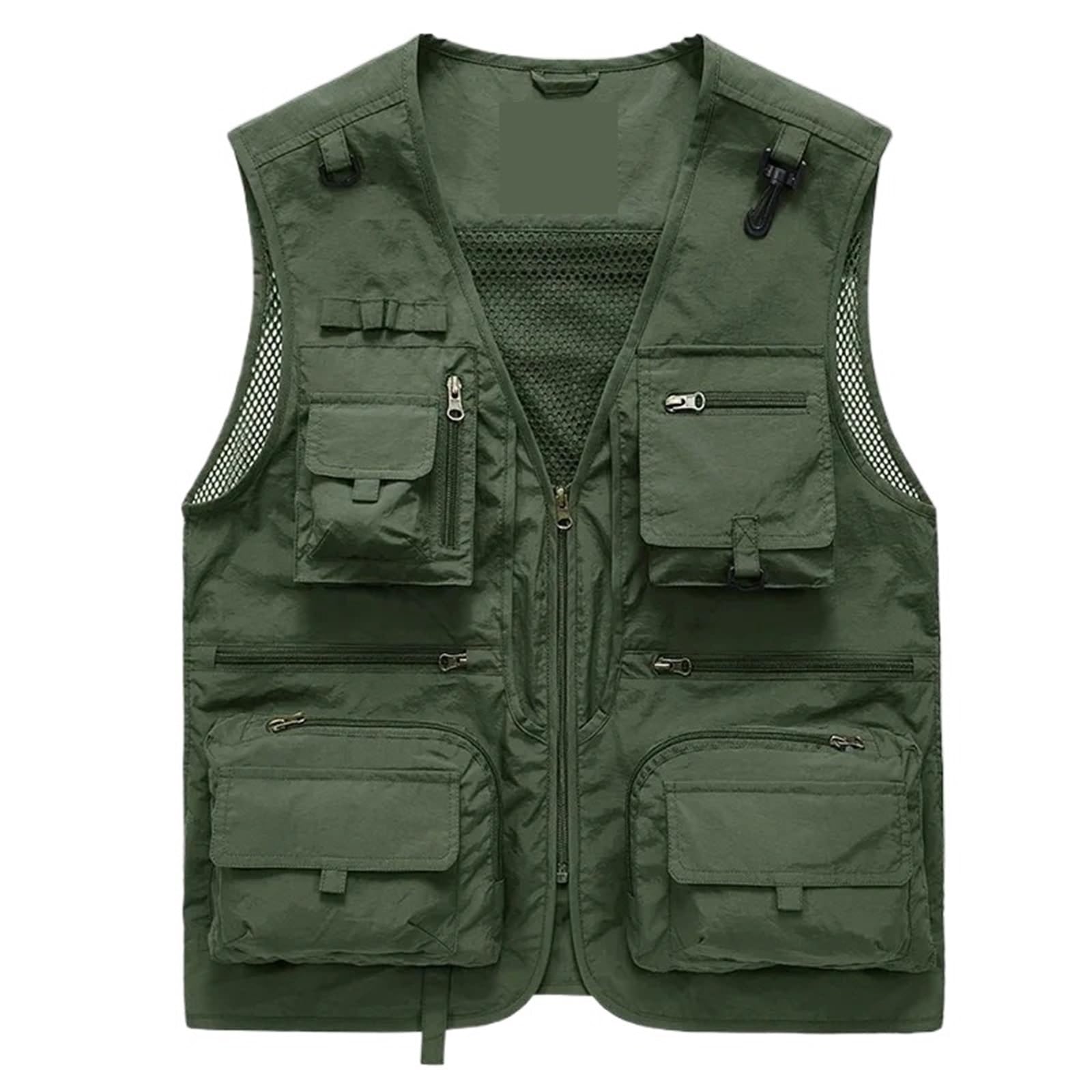 Werkzeugweste Pockets Summer Men Hiking Fishing Vest Mens Photographer Waistcoat Mesh Cargo Sleeveless Jacket Tool