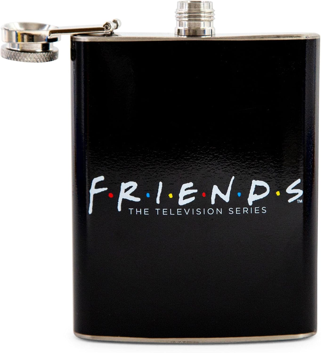 Friends Logo Stainless Steel Leakproof Hip Flask For Liquor, Drinking | Holds 7 Ounces