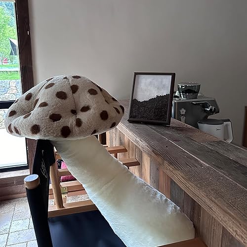 Miniatura 7 de Hofun4U Almohada de felpa gigante de hongos  Almohada de cuerpo largo con forma de hongo de 51 pulgadas  Peluche de hongos a lunares  Regalos de