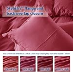 Hearth & Harbor Twin Duvet Cover Set - Twin/Twin XL Soft Prewashed Burgundy Red Duvet Cover, 2 Piece Set with Zipper Closure, 1 Duvet Cover 68x90 inches and 1 Pillow Sham | 2 Piece Soft Prewashed Bedding Set, Zipper Closure, Includes 1 Duvet Cover 68