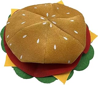 Unique Headgear Cartoon Unique Cheeseburgers Shaped Headgear Fast Food Hamburger Caps Photo Props For Carnivals Cosplay