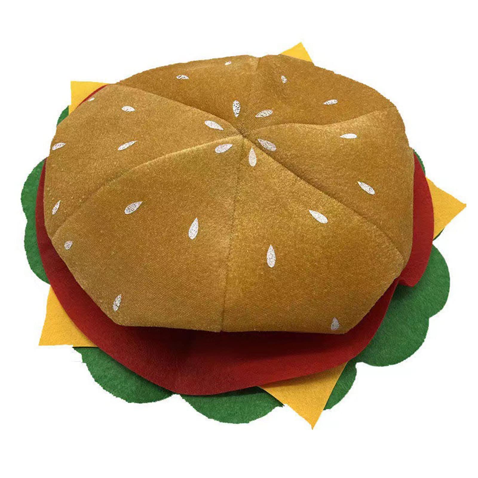 overwhelm hamburger × the cap Cheeseburger Hamburger Cap Headgear Cartoon Fast Food Funny Plush