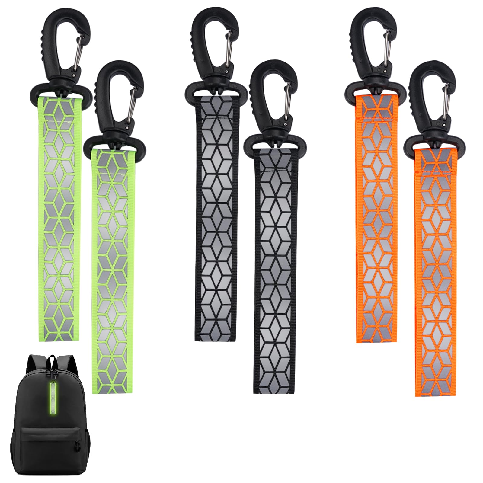Lot De 6 Porte-clés Réfléchissants Pour Enfants - Sécurité Visibilité École - Multicolore