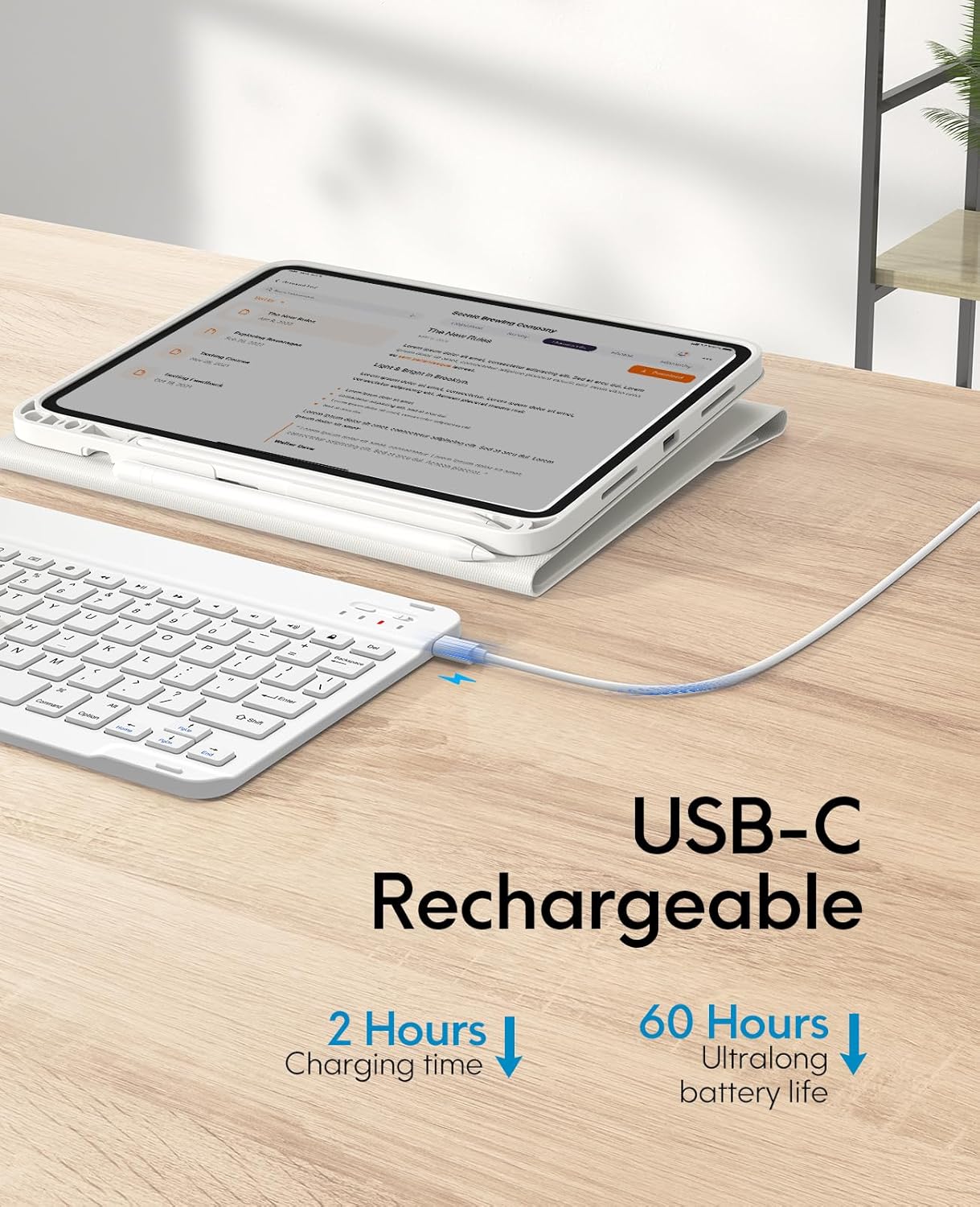 CHESONA for iPad Pro 11 Inch (M4 2024/M5 2025) Case with Keyboard, Magnetic Detachable Keyboard, Precise Cutouts Case with Pencil Holder, Rechargeable Wireless Folio Keyboard Case for iPad Pro M4 11''