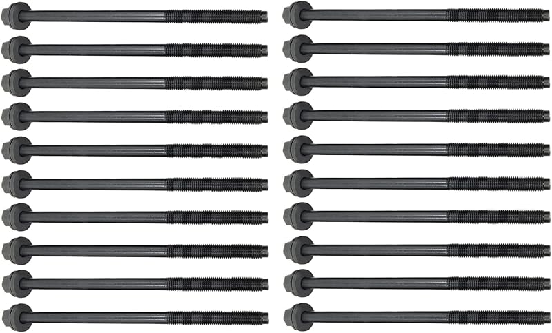 Jogo de parafusos do cabeçote PartsFlow para Ford E350, E450, E550, Excursion, F250 a F750, F53 e F59 – 1 unidade