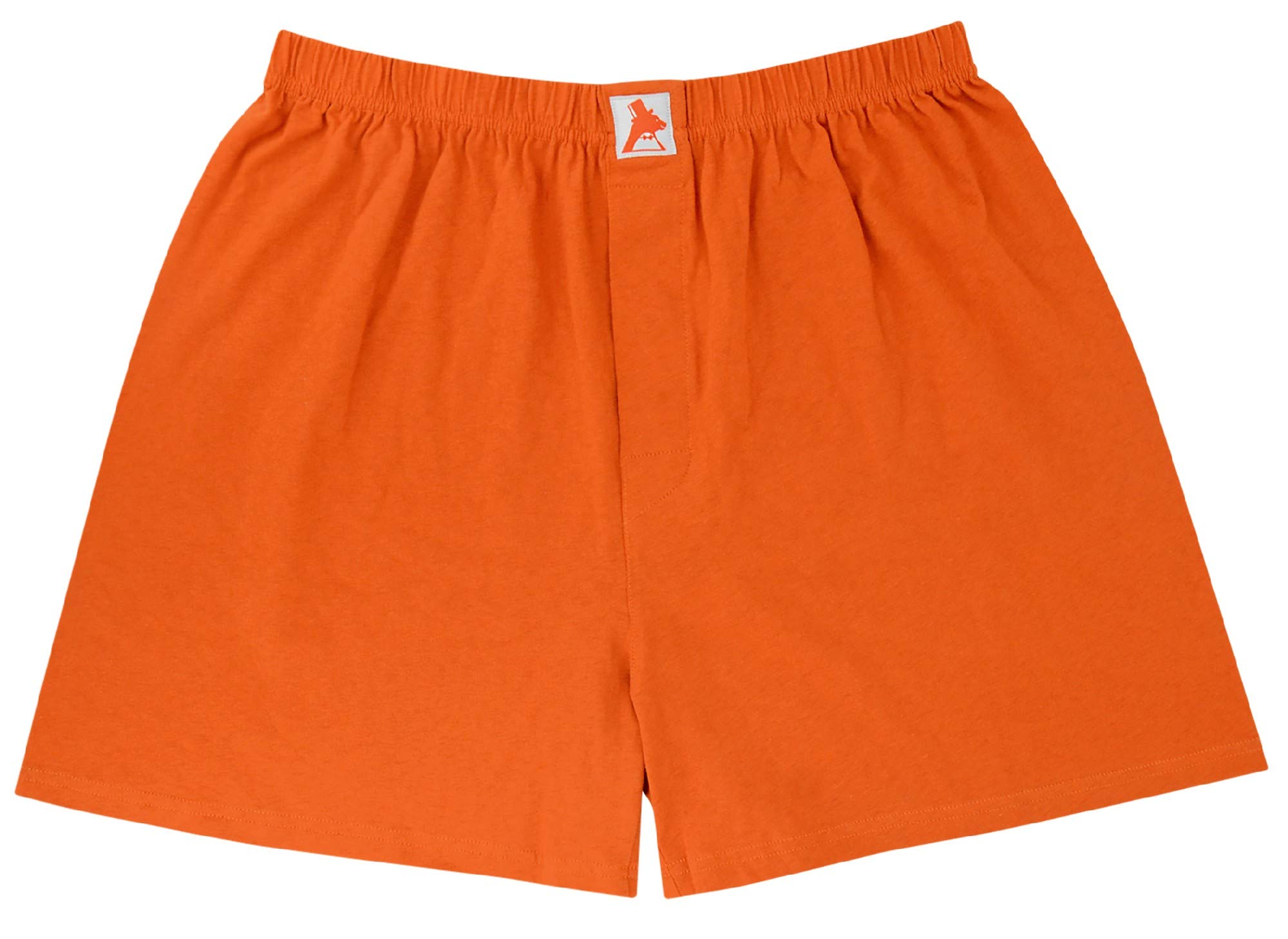 Biagio Mens Solid Dark Burnt Orange Color BOXER 100% Knit