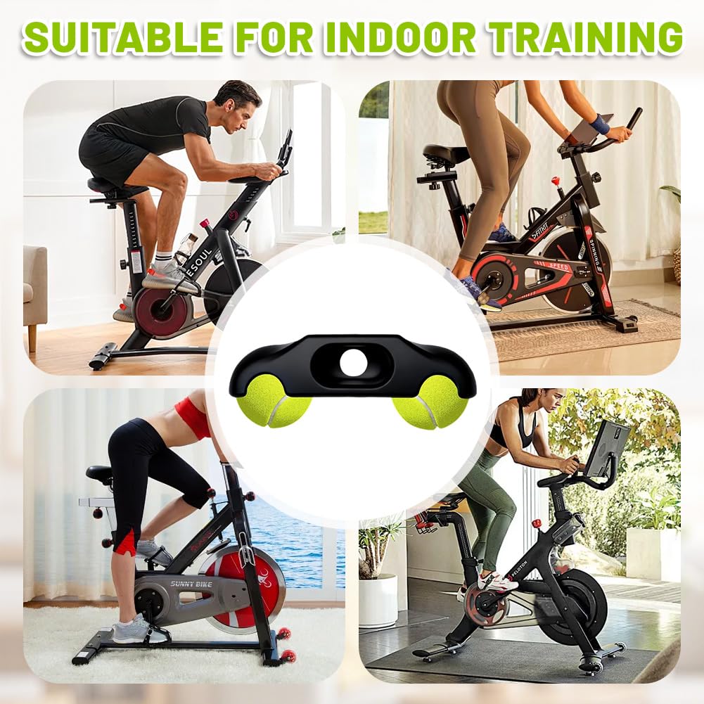 Rocker Plate Feet, adattatore per allenamento indoor Cycling Snap Rocker Feet per palline da tennis, adattatore per piedi da tennis, con 8 palline da tennis per Wahoo Kickr Core 2