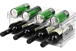 Plastic Water Bottle Organizer for Refrigerator, 2-Pack