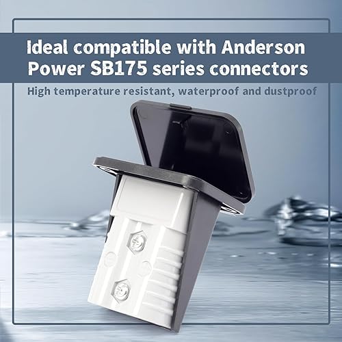 Miniatura 10 de Erchon Panel de montaje de enchufe de 120 A con cubierta antipolvo compatible con conectores Anderson SB120 placa empotrada de montaje empotrado, 2