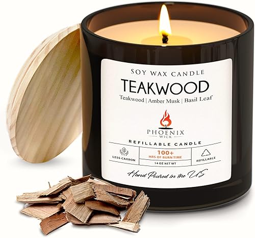 Vela de cera de soja de lujo - Quema 100 horas - Velas en tarro naturales no tóxicas hechas de soja - Velas perfumadas de larga duración para el