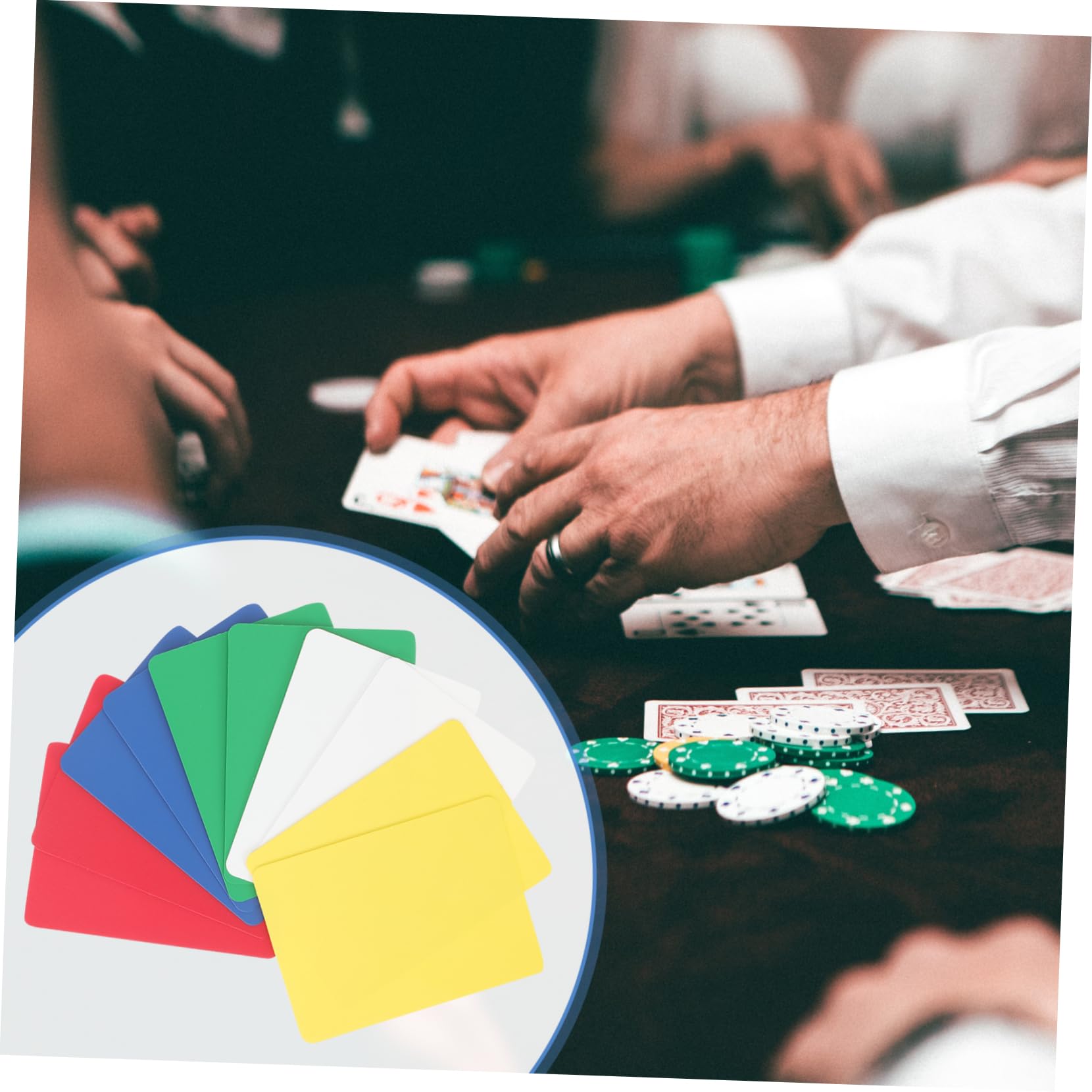 Abaodam 50 Pcs portátil póquer Poker Set Playing Cards Tarjetas Tarjetas puntuación plástico póquer presionando Escritorio