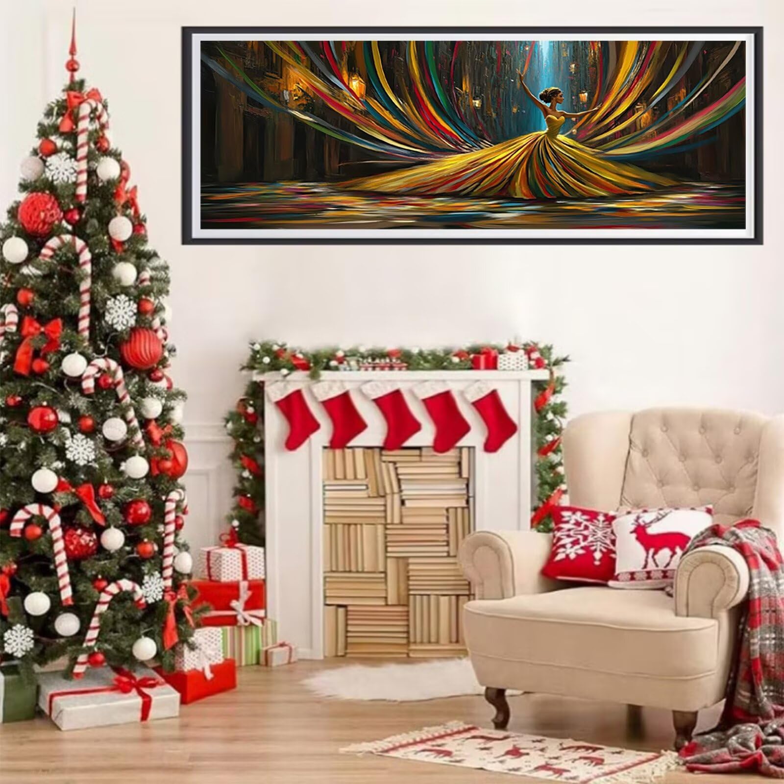 Malarstwo diamentowe 5D, dla dorosłych, dla tancerzy, duży, 80 x 240 cm, "zrób to sam", zestaw do majsterkowania, dla początkujących, dekoracja ścienna do sypialni, model 466