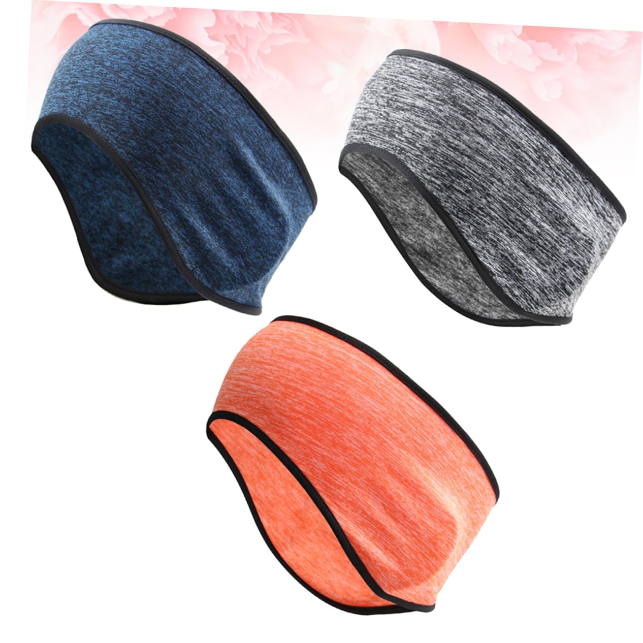 Homoyoyo Warm Sports Headband Earmuffs 3pcs Cycling Ear Warmers Ear Wraps Comfortable for Men Women Grey