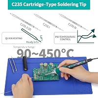 YIHUA 928D-IV Type-C forrasztópáka szett LCD kijelzővel, 90-450°C hőmérséklet szabályozás 4