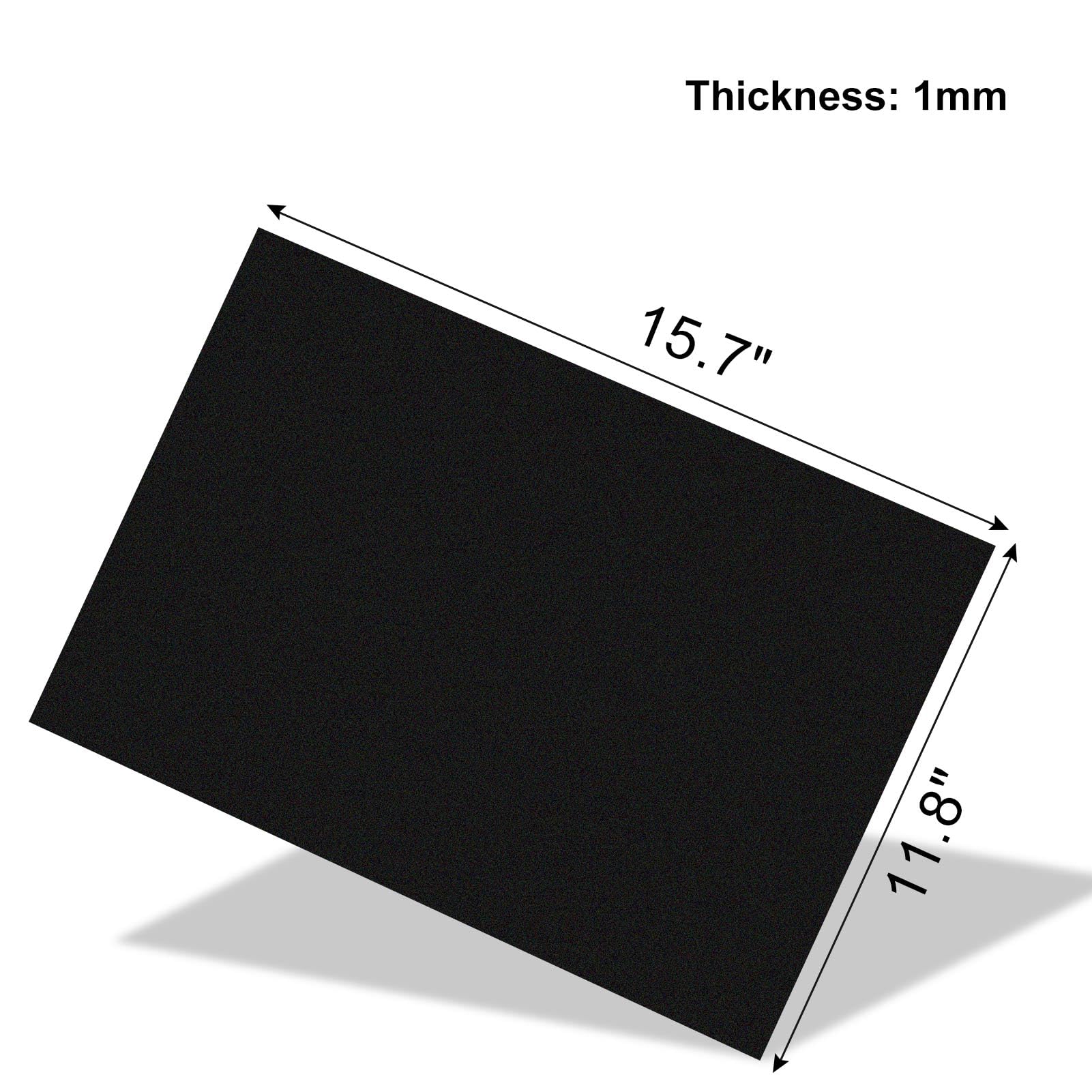 24 PCS Black EVA Foam Sheets 1mm Thick 15.7 x 11.8 Inches Craft Foam Paper for for Card Making, Crafting, DIY Project, Stamp, Classroom, Scrapbooking