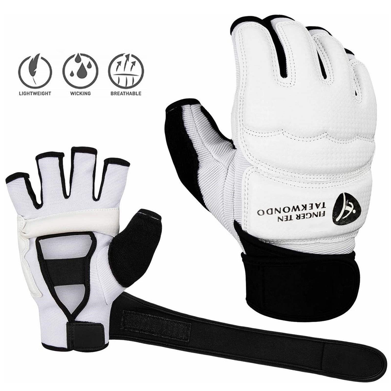 Taekwondo Gloves Men Women Kids Half Finger Leather for Martial Arts Training Equipment MMA Sparring - Image 3
