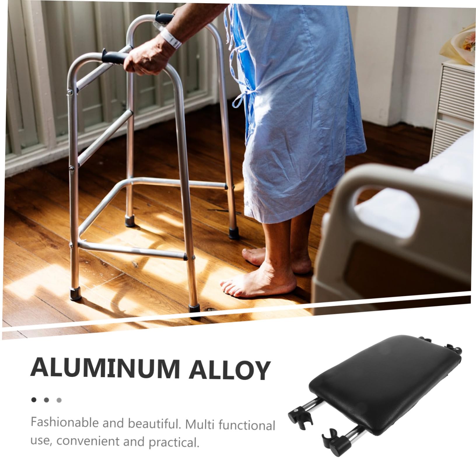 FRCOLOR Sedile Piattaforma Confortevole e Sicura in Lega di Alluminio per Deambulatore di Ricambio per Assistenza Bagno e Doccia