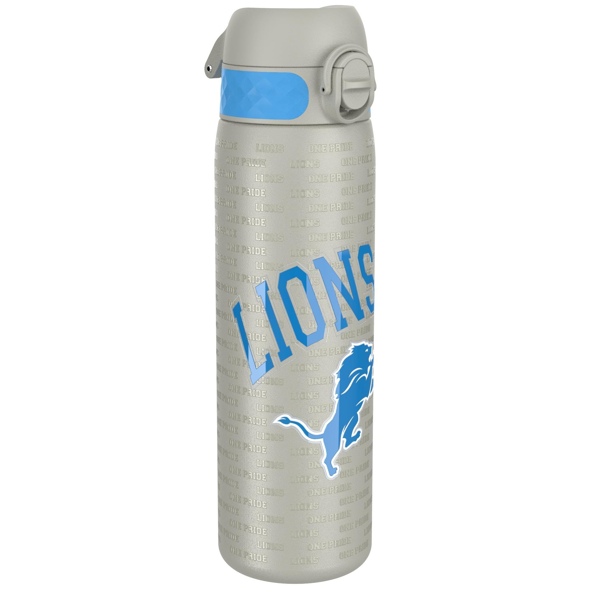 Ion8 White Leak Proof Nfl Water Bottle, Stainless Steel, Detroit Lions, 600Ml (20Oz)
