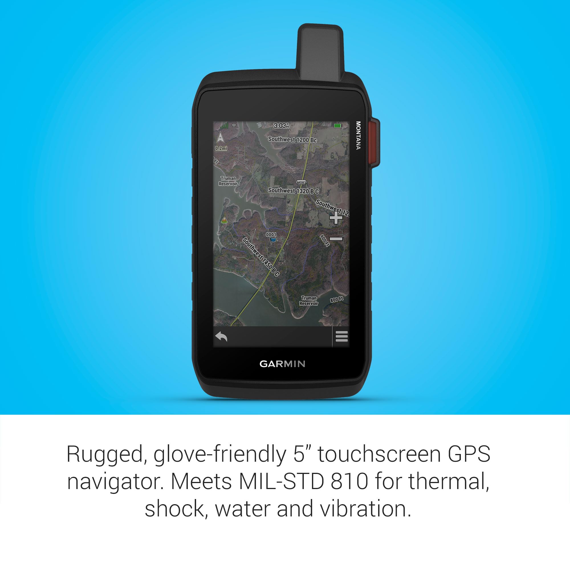Garmin Montana® 710i, Rugged GPS Handheld Navigator with Built-in inReach® Technology for SOS and 2-way Texts in Remote Areas, 5” Touchscreen, Satellite Imagery and Maps for Routing on Roads or Trails