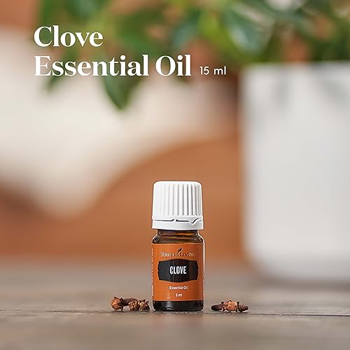Miniatura 2 de Young Living Aceite esencial de clavo de olor, 0.5 fl oz, propiedades de limpieza aromáticas cálidas, productos dentales para ladrones, apoyo