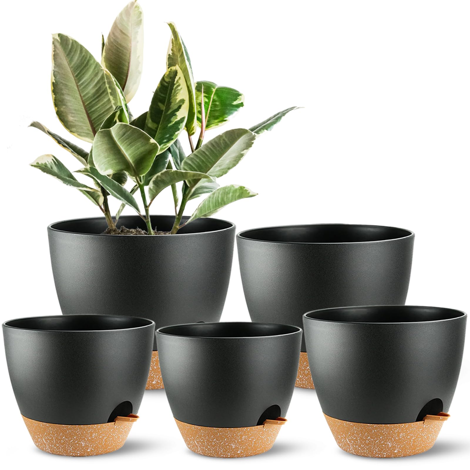 SE SUN-E Self Watering Plant Pot with Drainage Hole