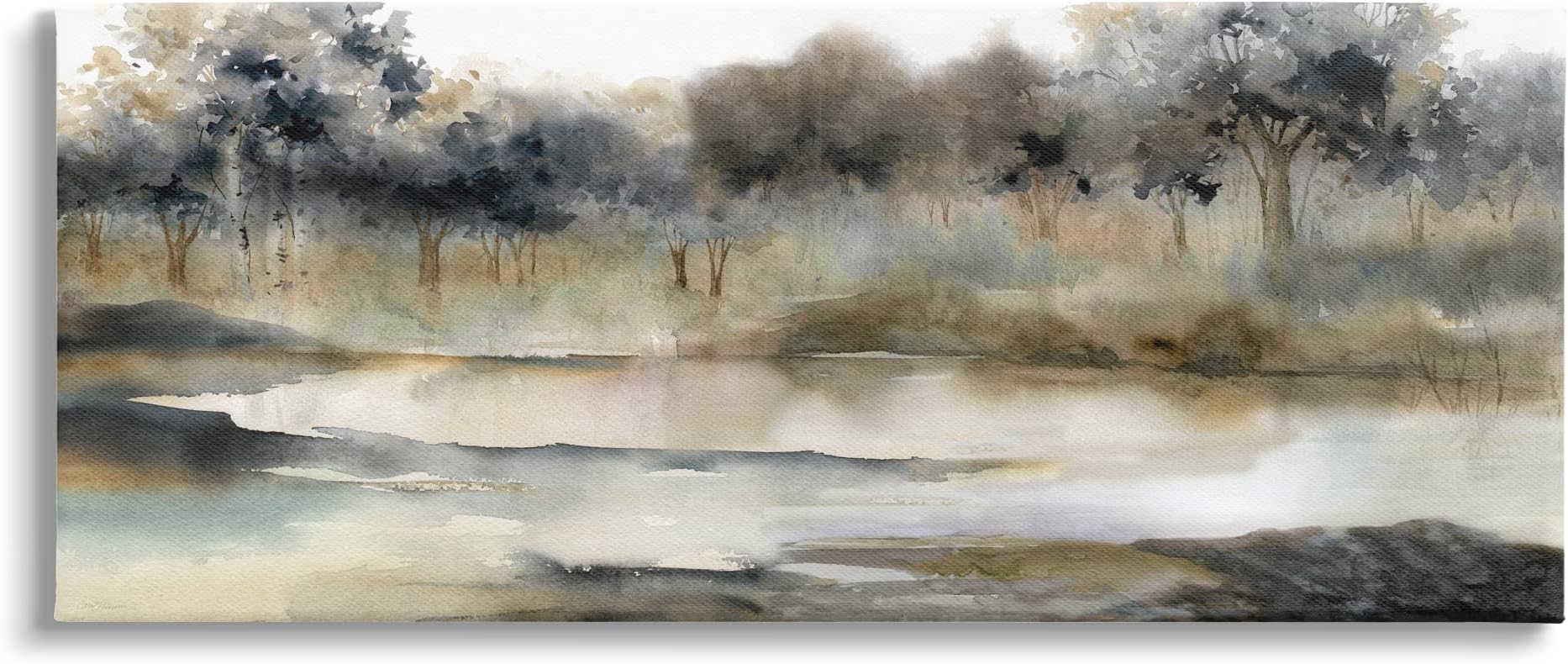 Stupell Industries Trees By Lakeside Landscape Canvas Wall Art, Design by Carol Robinson
