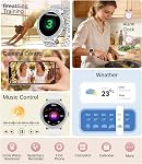 Smart Watch for Women Make/Answer Call, 1.32" Diamonds Ladies Smartwatch with Information Alerts,100+ Sports Mode,Health Tracking,Women's Health,Fitness Tracker iOS Android (BW1845-T11 Silver)