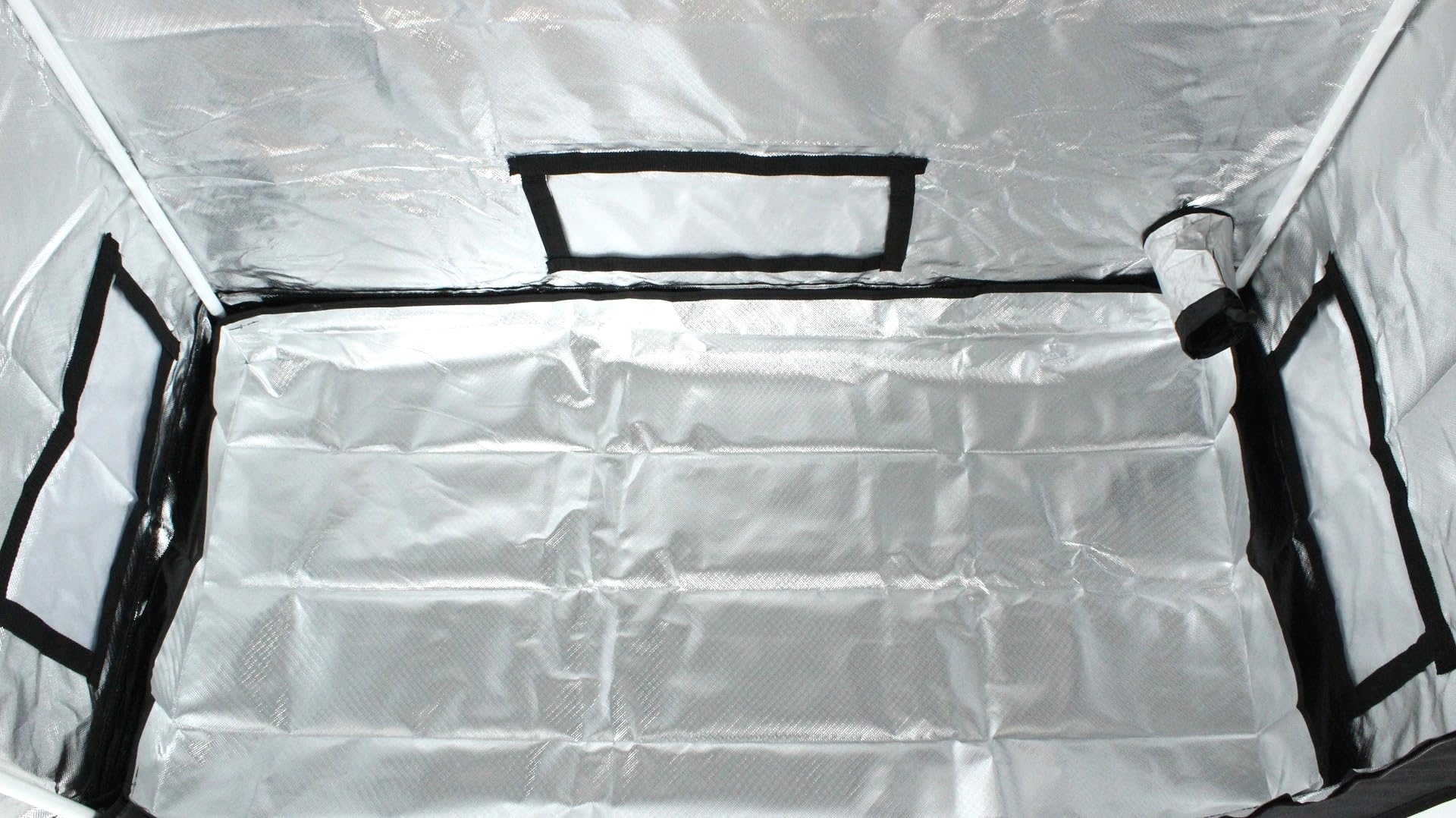 Growzelt 120x60x180 cm Anbaubox Pflanzenzucht Schwarz