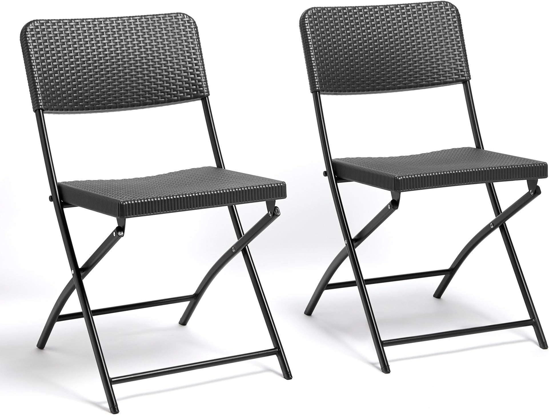 VonHaus Folding Garden Chairs Set of 2 Folding Chairs for Garden